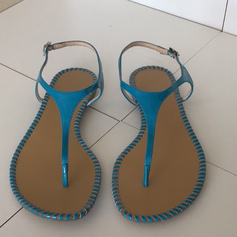 Vince Camuto teal patent sandals Size 7 - Picture 2 of 4